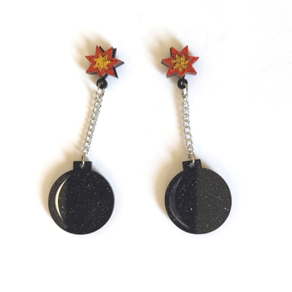 Costume Statement Earrings - Explosive